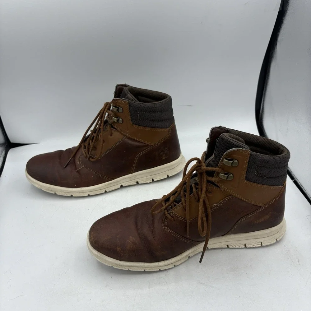 Timberland Boots Mens Size 9 Hoverlite Graydon Brown Leather‎ A10EE